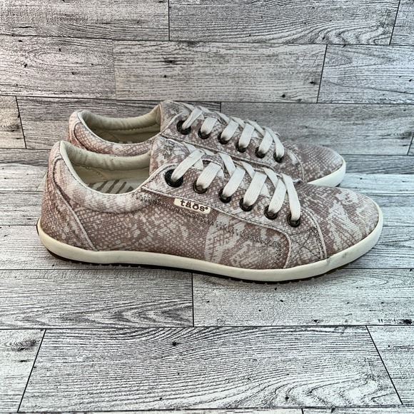 Taos Star STA-12844 Blush Snake Canvas Sneaker Shoes Women Size 8 - Picture 3 of 10